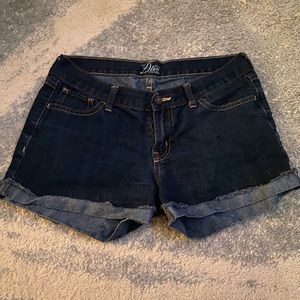 Dark wash shorts